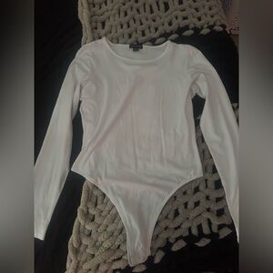 White PLT long sleeve bodysuit